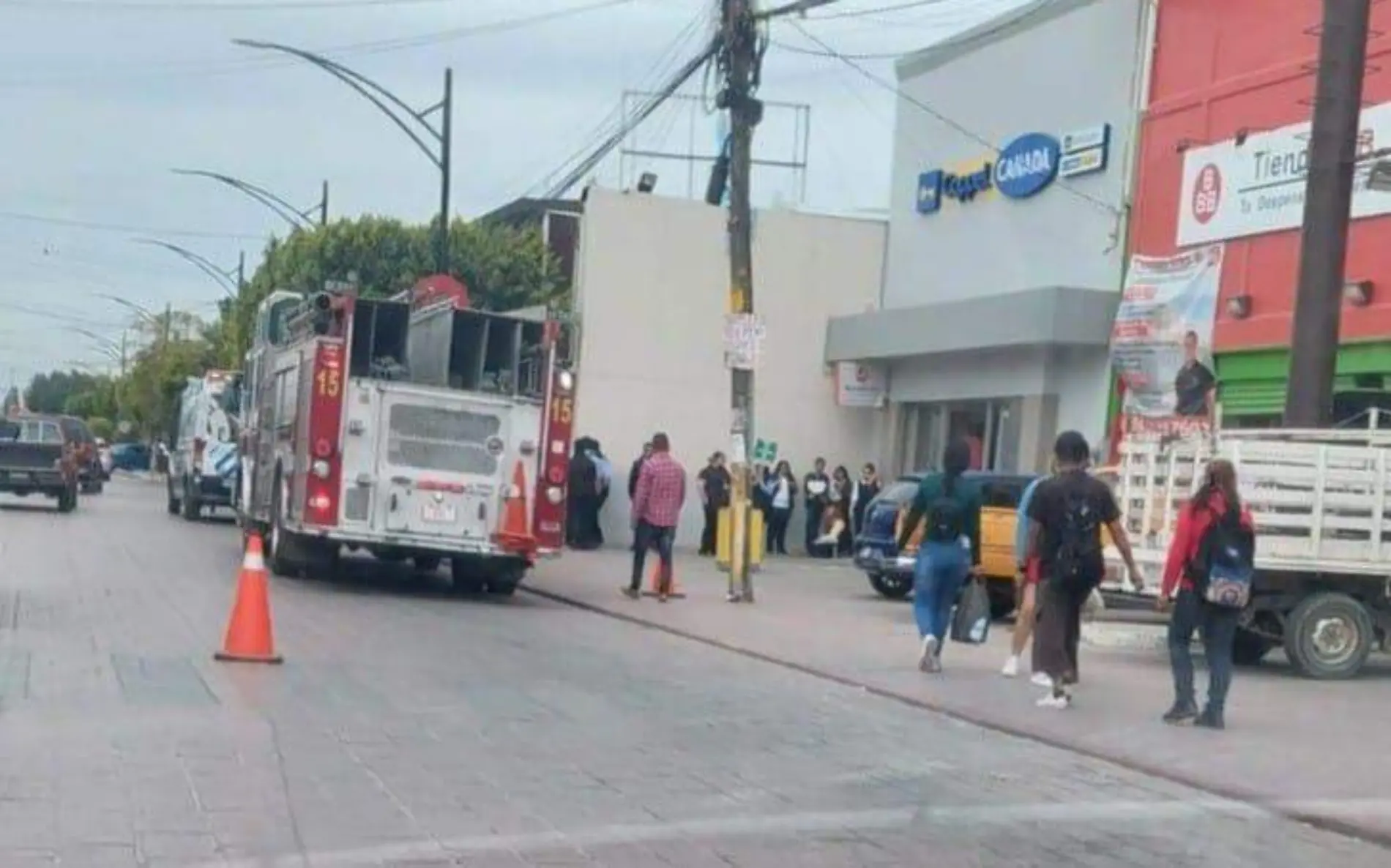 Evacuación tienda